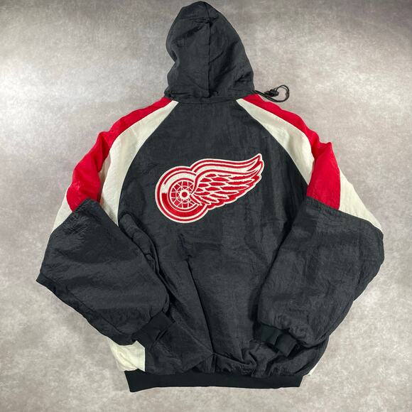 READ 80’s Swinsgter NHL Detroit Red Wings Hockey Full Zip Puffer Jacket - Picture 2 of 6
